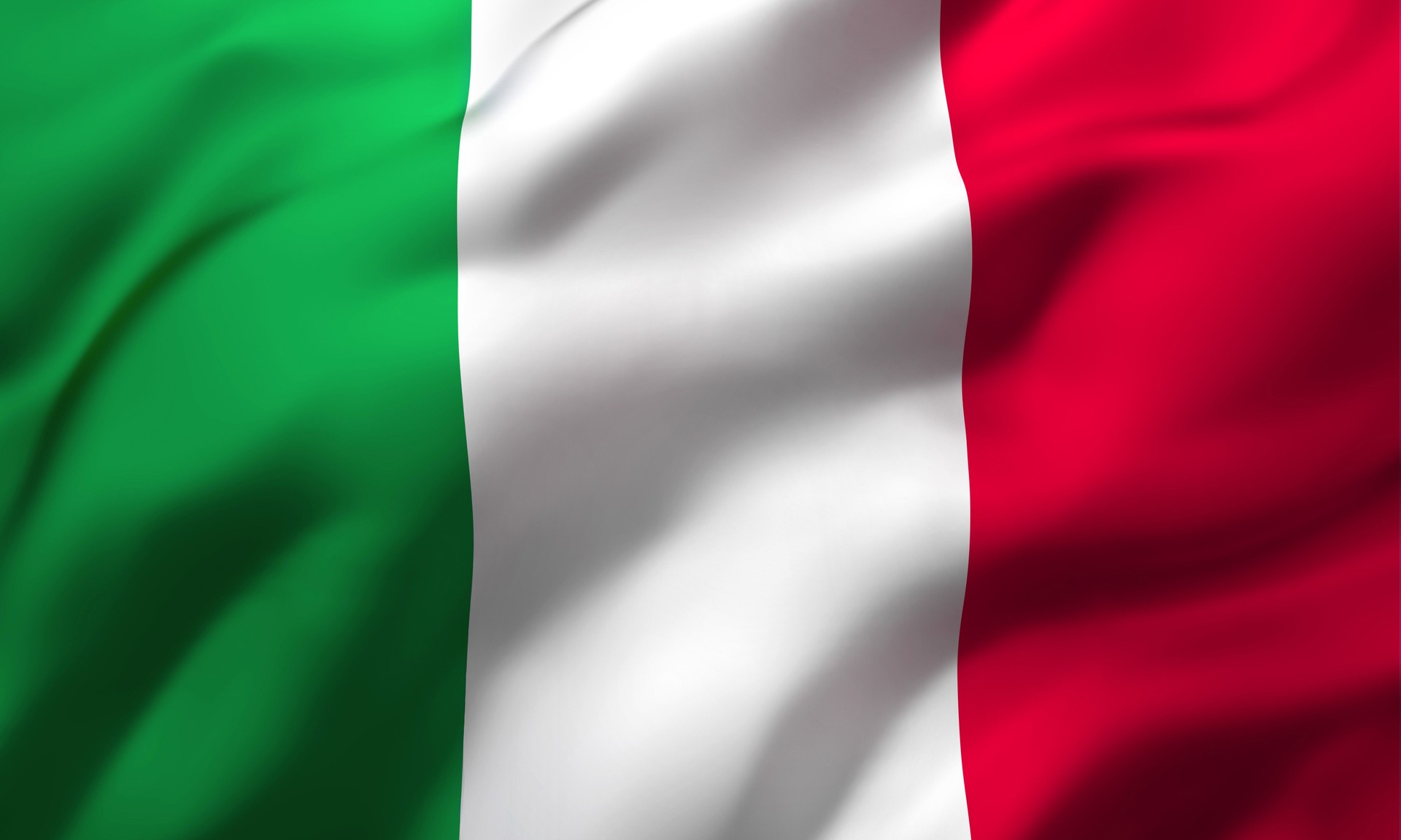 Drapeau de l’Italie soufflant dans le vent